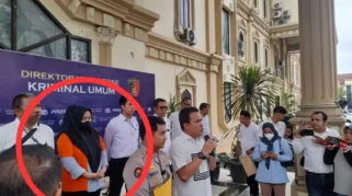 WW saat rilis kasus di Polda Jambi. (DETAIL/Juan)