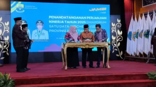 Kepala OPD Pemprov Jambi Tandatangani Perjanjian Kinerja 2025. Foto : Istimewa