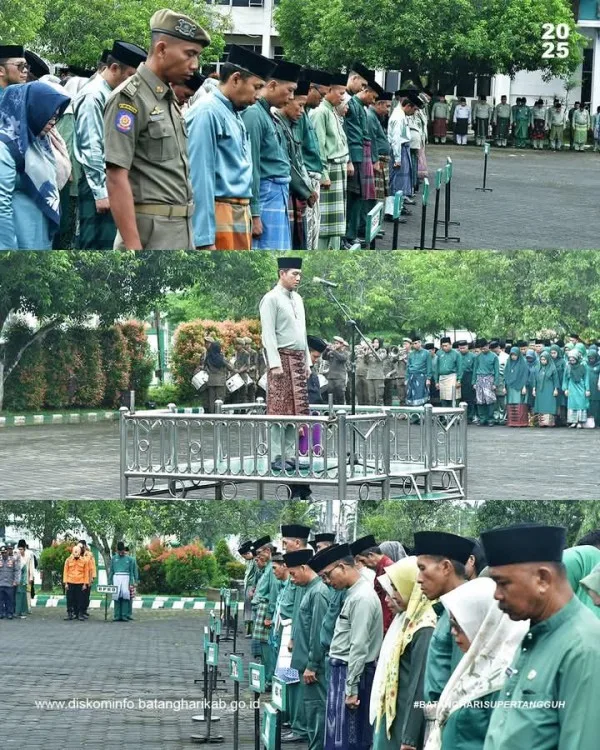 Bupati Mhd Fadhil Arief saat upacara berlangsung