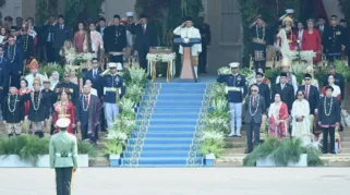 Suasana Upacara Peringatan Detik-Detik Proklamasi Kemerdekaan RI di Istana Merdeka, Jakarta, Minggu (17/8/2025). Foto: BPMI Setpres