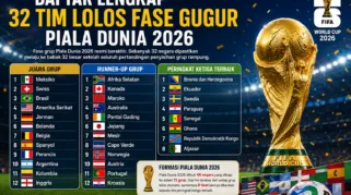 32 tim lolos fase gugur Piala Dunia 2026